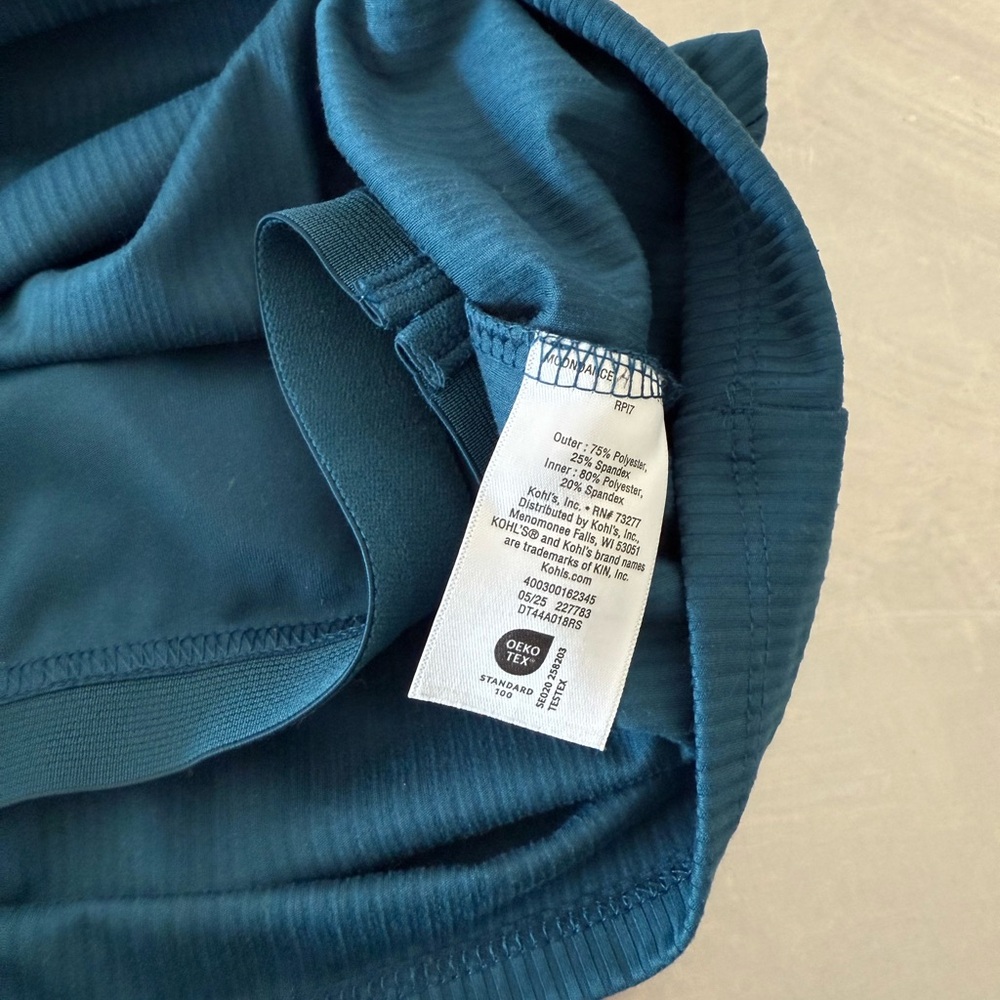 TWO Girl’s Size Large 10/12 Nike Black and Teal Ribbed Tank Tops - Picture 7 of 10